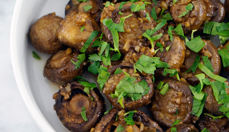 Roasted Mushrooms With Garlic, Lemon + Parsley - Whole Lovely Life